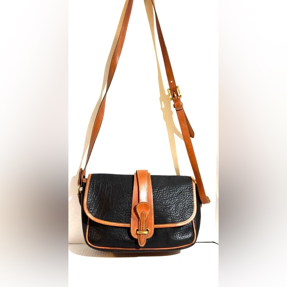 Black and Tan Leather Shoulder Bag